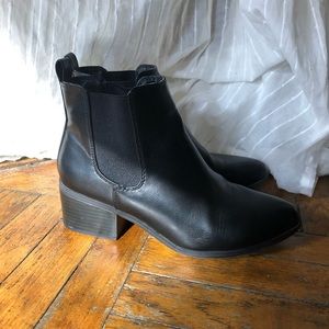 black ankle booties